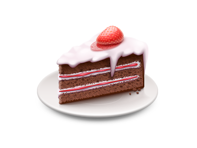 Cake cake cream illustrator vector jam pastry plate saucer strawberry vector