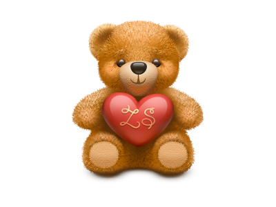 Bear bear hair heart icon illustration illustrator love st valentine teddy teddy bear toy vector