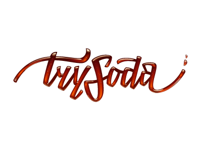 Our new logo calligraphy corporate identity font logo soda soft drink