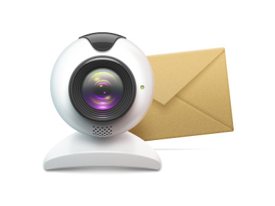 Webcam chat envelope icon illustration illustrator letter online chat vector video video communication webcam
