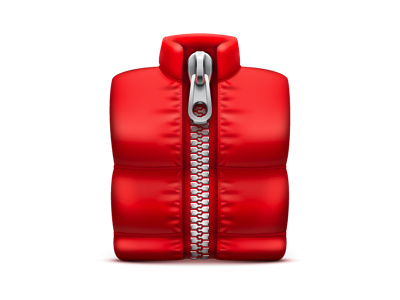 Zip archiver down jacket icon illustrator jacket rar red sex soda vector zip zipper