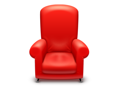 Sofa armchair ass free front row icon illustrator mac os mark ass red relax sofa vector