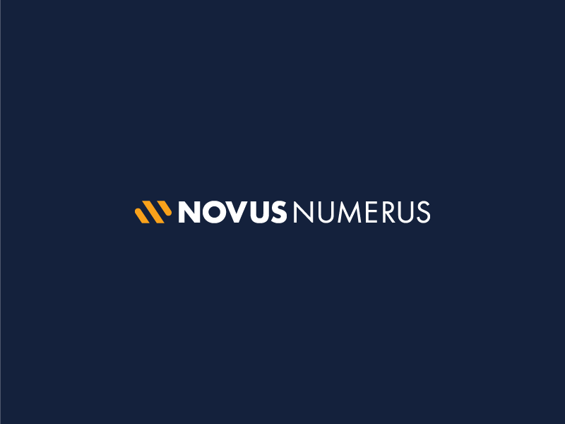 Novus Numerus Logo identity designer vilnius modern wordmark simple symbol branding web perfect idea iconic logo minimal logos logotype infinity icon trademark good best audit genius color mark monogram creative pixel corporate brand awesome clever smart