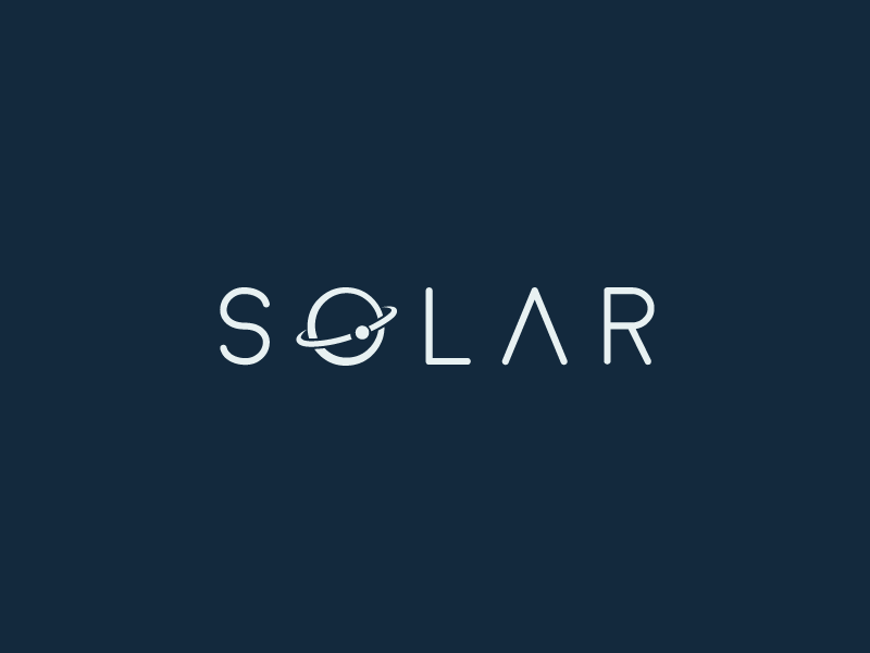 Solar Logo identity designer vilnius modern wordmark simple symbol branding web perfect idea iconic logo minimal sky logotype solar icon trademark galaxy best dark genius system mark sun creative stars corporate brand awesome clever smart