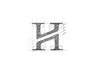 H Monogram Sketch geometrical h monogram exploration handmade in progress letter minimal logo logotype luxury resort serif modern sketch pencil work villa