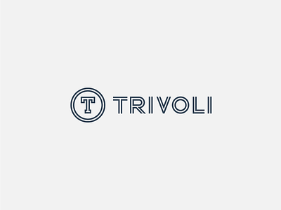 TRIVOLI logo classic custom font pixel line art monoline linelogo minimal perfect t wordmark logo typography logotype typeface