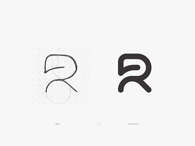 Tech R Logo process awesome clever smart brand design guidelines branding idea iconic logo identity designer vilnius innovative logo mark symbol mark monogram creative medicine negative space out of the box pixel corporate brand pixel perfect developement sketch sketchin dot software dev developer symbol branding web perfect tech r grid trademark ui