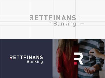 Rettfinnans Logo bank finance fin tech banking swedish logo design fintech fin tech grid system mark monogram creative minimal symbol branding web perfect symbol construction process symbol icon mark