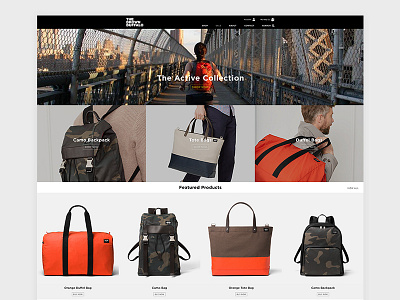 THE BROWN BUFFALO // HOMEPAGE backpacks ecommerce fullwidth hero homepage landing page shopify ui uiux design web design website design