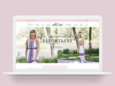 MASON JAR // HOMEPAGE boutique uiux design ecommerce fashion hero homepage landing page ui uiux design website womens clothing