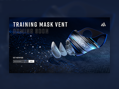 TRAINING MASK // COMING SOON athletic coming soon landing page layout sports training uiux design web design