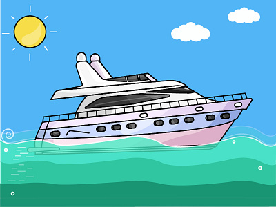 Luxury Yacht - Day 21/31 Daily Illustrations Challenge