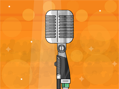 Stage Microphone - Day 25/31 - Daily illustration challenge