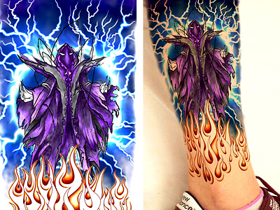 The thunder lord beautiful tattoo body art color tattoo fiverr forearm tattoo girl tattoo graphic design illustration leg tattoo mans tattoo sleeve tattoo tattoo ideas unique tattoo