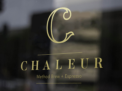 Chaleur - Logo Mockup chemex coffee drop cap espresso french logo