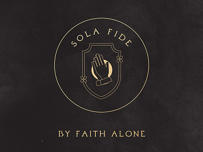 Sola Fide – 5 Solas of the Protestant Reformation 5 solas bible christ christian christianity faith faithful iconography illustration mustard flower mustard plant mustard seed prayer praying hands protestant reformation shield sola fide solus christus