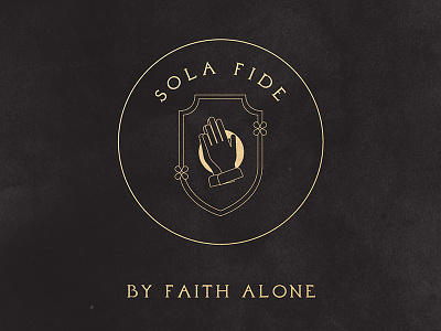 Sola Fide – 5 Solas of the Protestant Reformation 5 solas bible christ christian christianity faith faithful iconography illustration mustard flower mustard plant mustard seed prayer praying hands protestant reformation shield sola fide solus christus