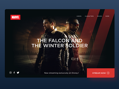 The Falcon and the Winter Soldier Concept Website Page