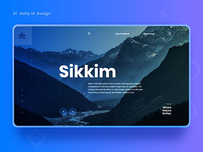 Daily UI Sikkim Tourism web concept brandidentity branding color concept design header design minimal typography ui ui ux ui ux design web webconcept website
