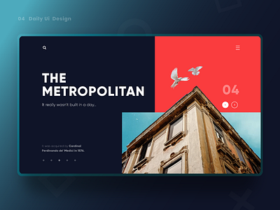 Daily UI 4 The Metropolitan Concept UI architechture classic clean color concept design image editing layoutdesign minimal minimalist design typography ui uiux userinterface webconcept website