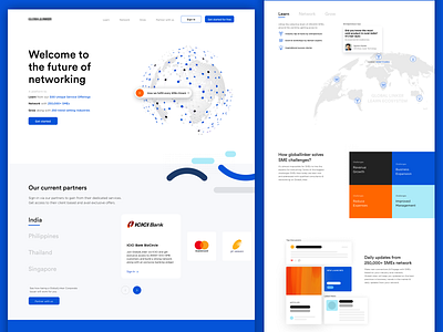 Networking Platform UI branding business classic clean color concept corporate design icon minimal networking typography ui uiux web webconcept webdesign website website concept