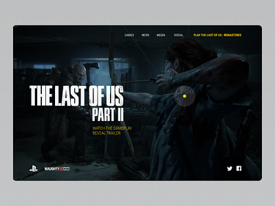 Last of us 2 concept header page art black clean concept design games header landingpage web webpage website