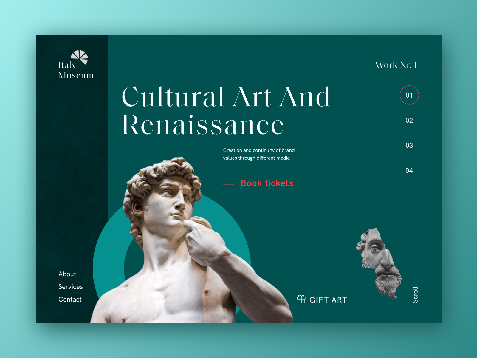 Italy Museum Wen concept UI by prashanthraghu on Dribbble