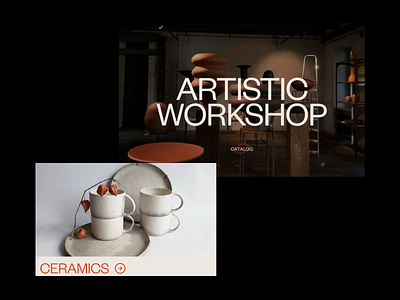 Concept for 8Komora website redesign artisan ceramics furniture handmade pottery ui ux web