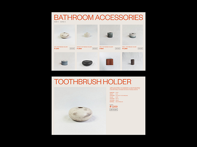 Concept for 8Komora website redesign ceramics furniture handmade minimalism pottery ui ux web workshop
