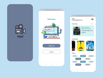 Moli - Movie List App app design ui ux