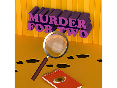 Murder For Two 3D Illustration 3d illustration lettering