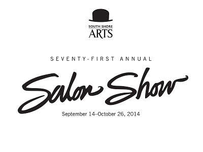 Salon Show art black brush exhibit lettering script