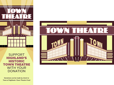 Town Theatre architecture building deco film marquee mid century modern theater theatre