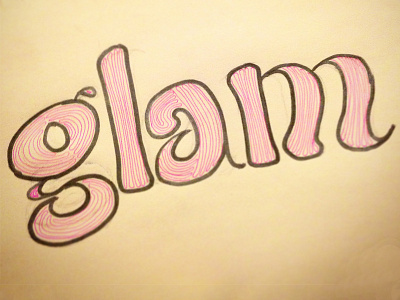 Glam Lettering bold decorative fat face funk glam ink lettering paper serif ultra