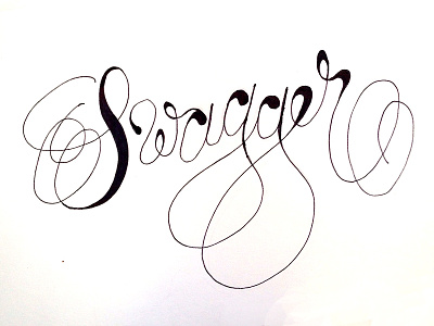 Swagger ink lettering line paper script swagger