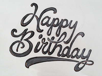 Happy Birthday Lettering by Judith Mayer on Dribbble