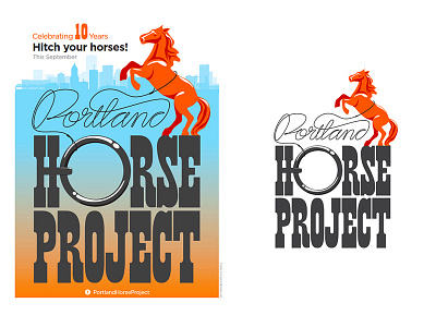 Portland Horse Project art exhibit horse logo portland poster toy western