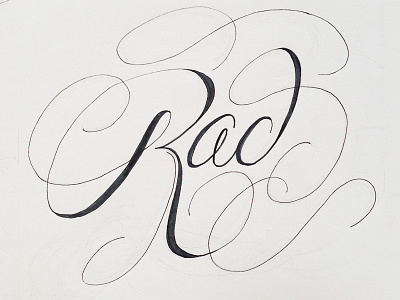 Rad calligraphy lettering script