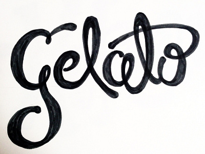 Gelato casual lettering script