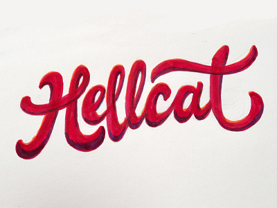Hellcat lettering script