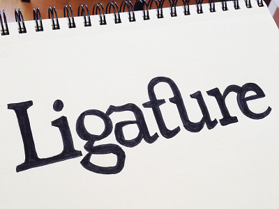 Ligature lettering roman type