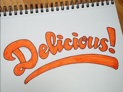 Delicious brush casual lettering script