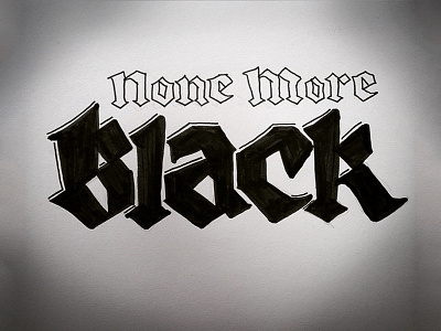 None More Black blackletter lettering spinaltap