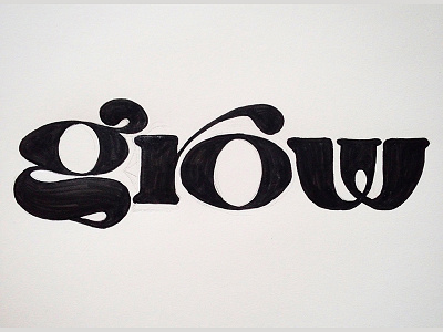 Grow lettering casual grow lettering roman serif