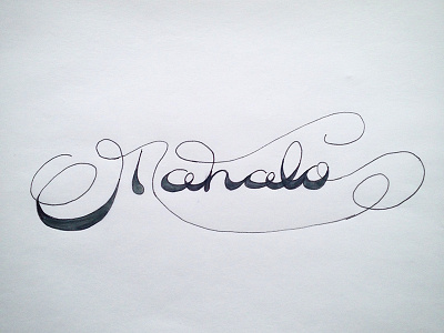 Mahalo lettering script