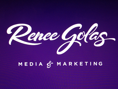 Renee Golas Media Logo brush type lettering logo script vector