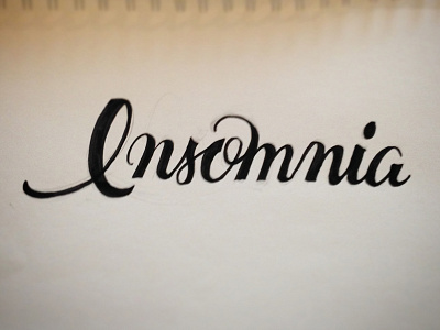 Insomnia lettering script