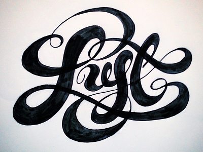 Lust brush casual flourish lettering script