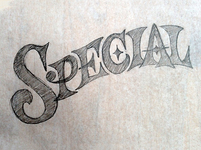 Special casual lettering