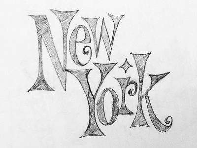 New York casual display lettering